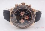 Replica Rolex Daytona Rose Gold Rubber Watch / Asia Grade 116515LN